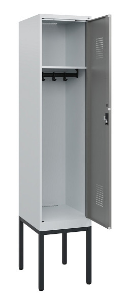 C+P Spind Evolo PLUS, Gestell, 1 Abteil, 1950x400x500mm, 7035/0004, Zylinderschloss, 0490305-12 S10041