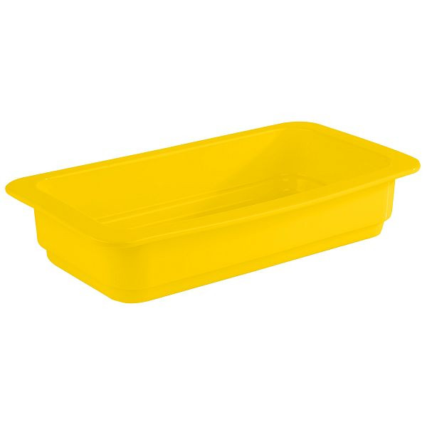 APS GN 1/3 Behälter, 32,5 x 17,6 x 6 cm, Porzellan, gelb, hitzebeständig bis 220°C, 2 Liter, 82278
