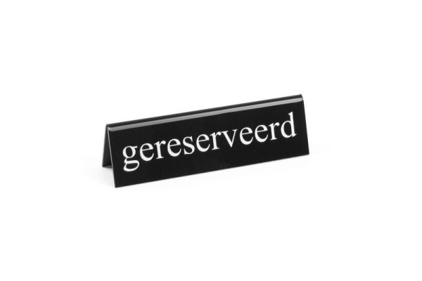 Hendi Tischschild "Gereserveerd", LxBxH: 140x30x38 mm, 663745