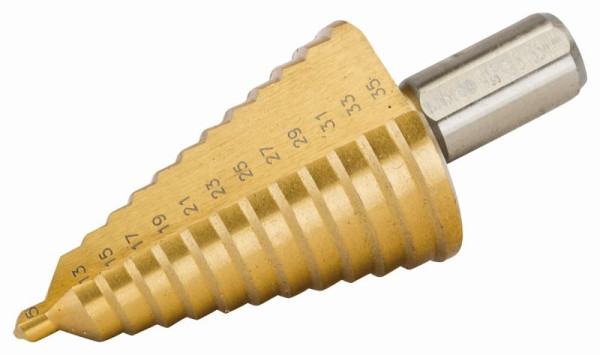 Bahco Stufenbohrer, 1/2"(12,7 mm), Bohrlöcher 5-35 mm, 13 Stufen, 230-SD