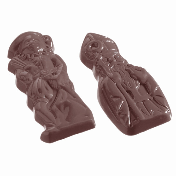 Schneider Schokoladen Form - St. Nikolaus & Pete 2 Figuren, 275 x 135 x 24 mm / 67 x 29 x 8 mm, 9,5 gr, 4 x 3 Stück, 421078
