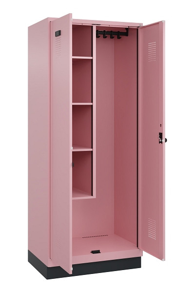 C+P Putzmittel-Spind Evolo PLUS, mit Sockel, 2 Abteile, 1950x800x500mm, 3015/301, Drehriegel, 049120-02 S10024