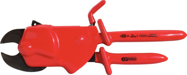 KS Tools Einhand-Ratschenkabelschere mit Schutzisolierung, 310mm, 117.1246