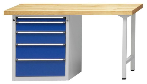 ANKE Werkbänke Kombiwerkbank, Modell 809 V, 1500 x 700 x 890 mm, RAL 7035/5010, ZBP 40 mm, 410.441