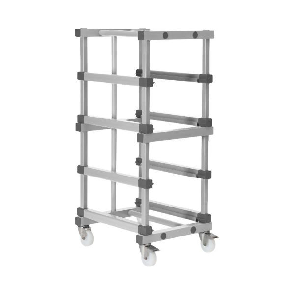 REA Grey Regalwagen EN (600x400mm) 4x 220mm, Hochwertiger Kunststoff, 307.290