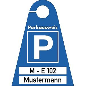 Moedel Parkausweis blanko zur Selbstbeschriftung, Kunststoff transparent, 120x165 mm, 57040