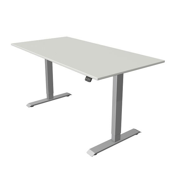 Kerkmann Kompakttisch B 1600 x T 800 mm, elektrisch höhenverstellbar von 740-1230 mm, lichtgrau, 10227111