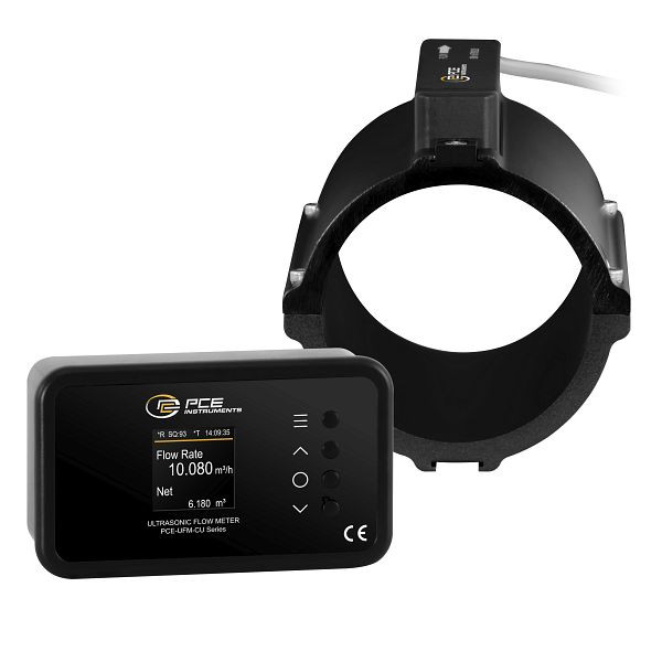 PCE Instruments Durchflussmesser zum Festeinbau, PoE und Sensor mit 9 m Ethernet-Kabel, für Kupfer Rohre; DN80, PCE-UFM 80CU