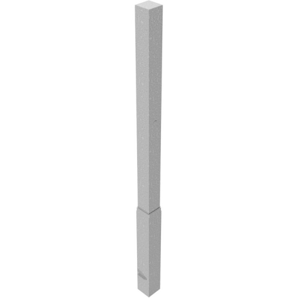 Stein HGS Absperrpfosten -Bollard- 70 x 70 mm mit 8 mm Dreikantverschluss, herausnehmbar/mit Bodenhülse, verzinkt, ohne Ösen, 470n