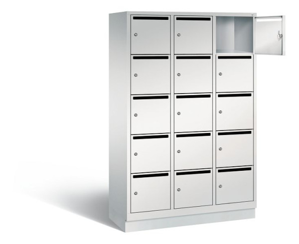 C+P Schließfachschrank Evolo, H1800xB1200xT500mm, Farbe: Lichtgrau, 48020-325 S10000