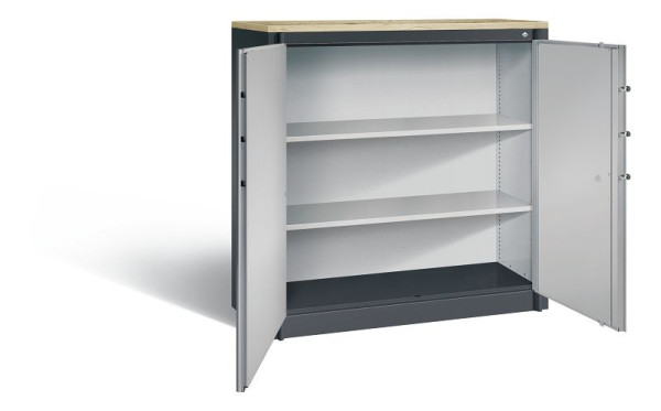 C+P Feuerschutzschrank Certos, H1226xB1200xT500mm, Farbe: Schwarzgrau / Weißaluminium, Klinkengriff, 3 OH, 1181-00 S10554