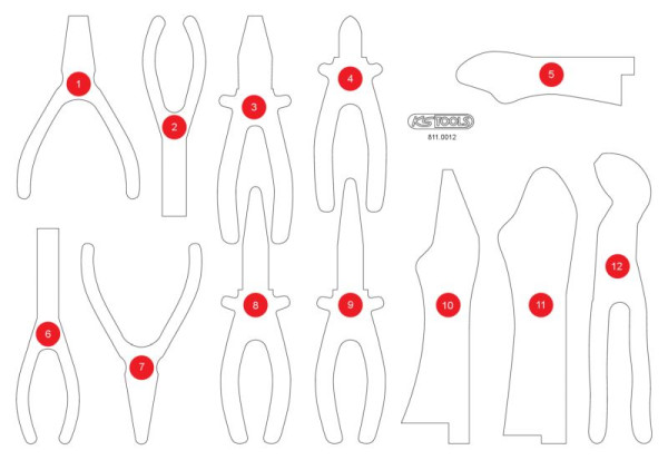 KS Tools Leere Schaumstoffeinlage zu 811.0012, 811.0012-97