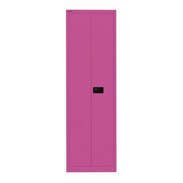 Bisley Flügeltürenschrank UNIVERSAL, 4 Fachböden für 5 Ordnerhöhen, Breite 600 mm, 681 fuchsia, E782A04B6681