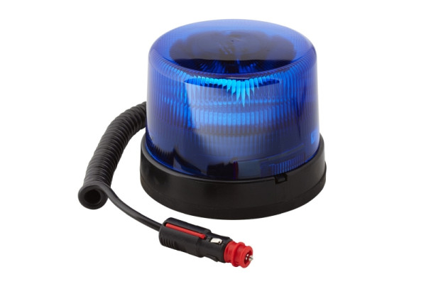 HELLA LED-Rundumkennleuchte - KL 7000 - 12/24V - blau - Magnetbefestigung - Kabel: 600mm - Stecker: DIN ISO 4165, 2RL 011 484-121
