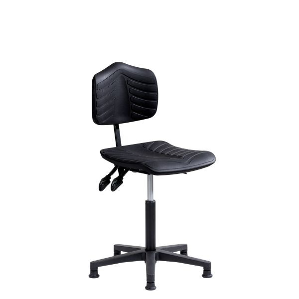 SOFAME Arbeitsstuhl ERGOSOFT 2010 mit Gleiter, Sitzhöhe 42-56, mit Sitztiefenverstellung, Polyamid-Fußkreuz, W050040030