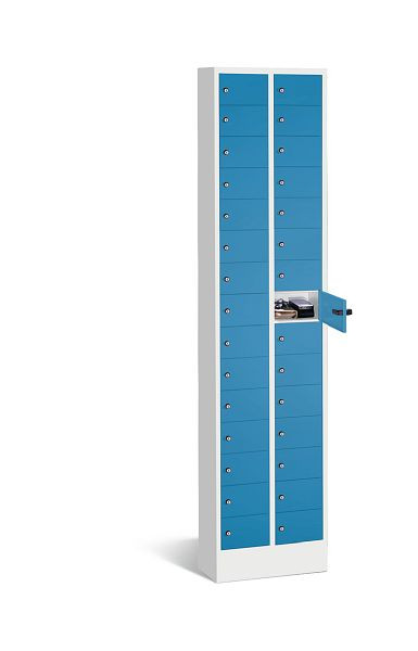 C+P Kleingefachschrank Intro, H1950xB460xT200mm, Farbe: Lichtgrau / Lichtblau, 80700-201 S10050