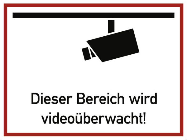 Moedel Dieser Bereich wird videoüberwacht, Aluminium, 400x300 mm, 99103