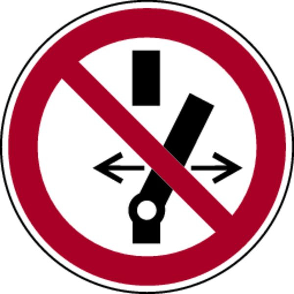 Schilder Klar Verbotszeichen Nicht schalten DIN EN ISO 7010-P031, 100 mm Folie selbstklebend, 1345/61
