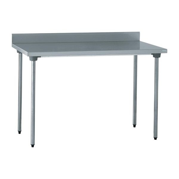 Tournus Edelstahltisch 1400 mm mit Aufkantung, mit Profilrahmen verstärkt, CX552