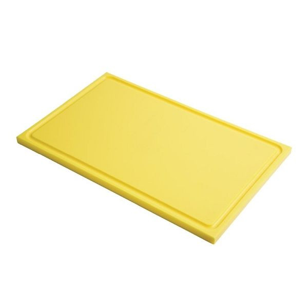 Gastro M Schneidebrett mit Saftrille GN1/1 gelb, zweiseitiger Gebrauch, 15 mm dick, GN333