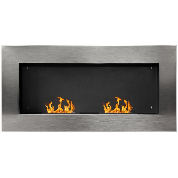 HOMCOM Kamin Biokamin Gelkamin Ethanolkamin Bioethanol Kaminofen Wandkamin Stahl, 02-0758