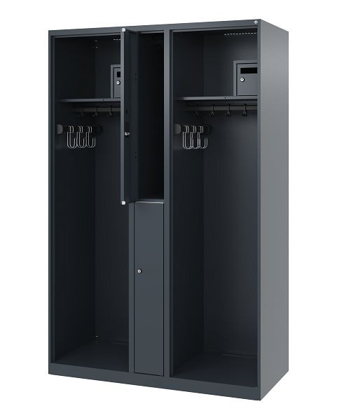 C+P Feuerwehrspind Evolo, Modell MAXI, 2 Abteile, H1850B1200T500 mm, Anthrazit, 0496015-020 S10001