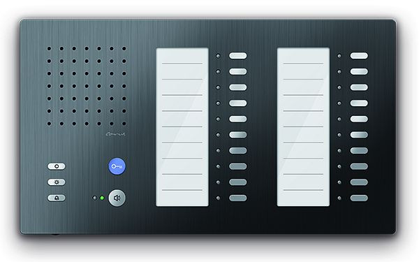 TCS Audio Innenstation zum Freisprechen Serie Carus ADAPTO +20 Tasten, Aufputzmontage schwarz, CAI1200-0156