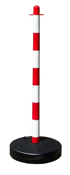 Schake Kettenständer aus Kunststoff Ø 40 mm, weiß / rot befüllbarer Fuß, 4041KB