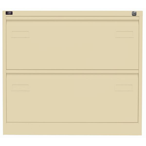 Bisley LIGHT Hängeregistraturschrank LIGHT, doppelbahnig, 2 HR-Schubladen, 606 creme, CDF2606