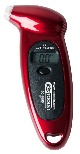 KS Tools Digitaler Reifendruckmesser, 0,20 - 10,0 bar, 100.4055