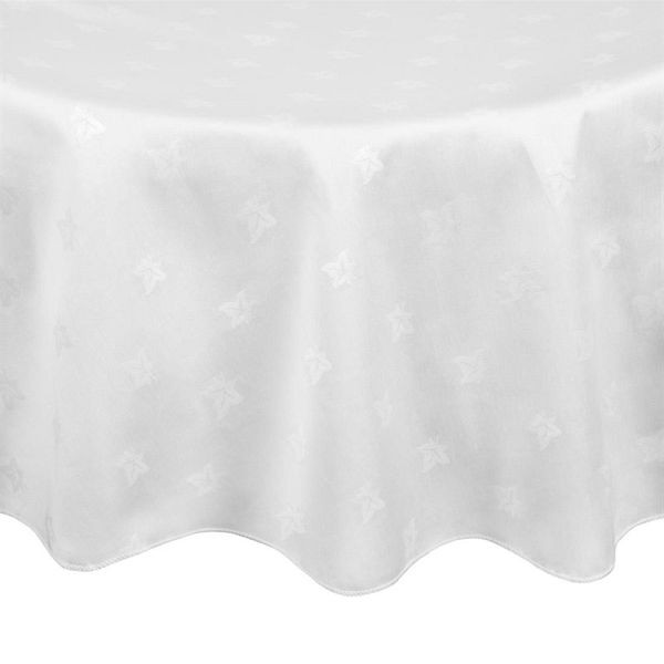 Mitre Luxury Luxor runde Tischdecke weiß 230cm, pflegeleicht, GW452