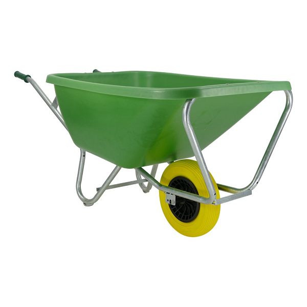 Foxwinkel Großmulden-Schubkarre "Stallkuli I" 200 Liter Kunststoffmulde mit 1 PU-Rad Nadellager, STK 200 WFLEX, 2030240