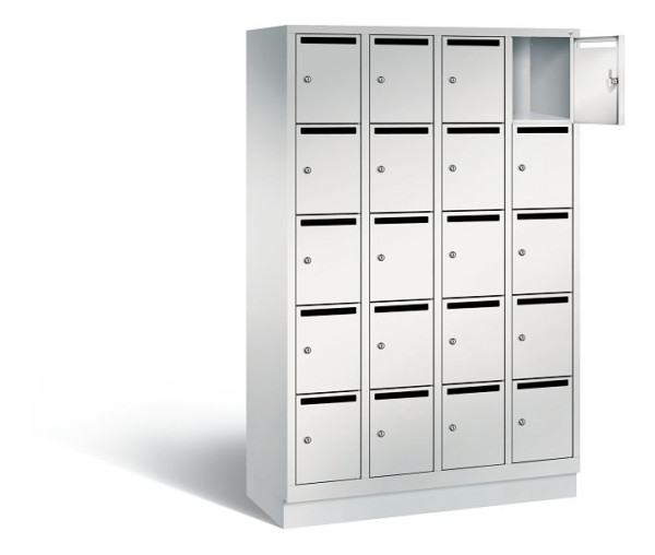 C+P Schließfachschrank Evolo, H1800xB1190xT500mm, Farbe: Lichtgrau, 48020-405 S10001