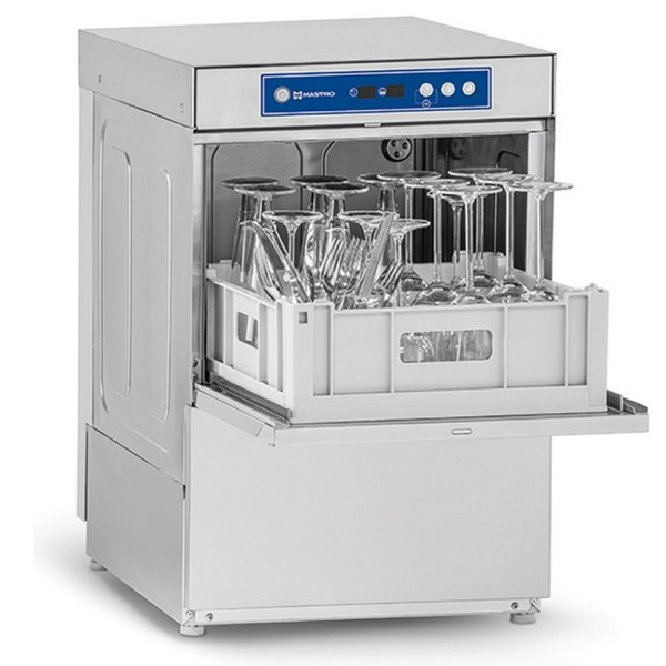Mastro GO Geschirrspülmaschine mit Spülmitteldosierer, Korbmaß 50x50 cm, max H=32 cm, digital, GLB0111