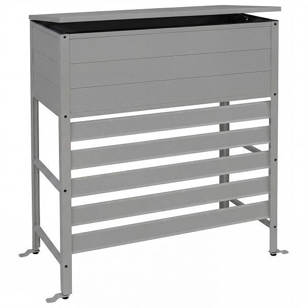 Mendler Aluminium Verkleidung für Klimaanlage/Wärmetauscher HWC-P94, Abdeckung Aufbewahrungsbox 110x96x43cm, grau, 120563