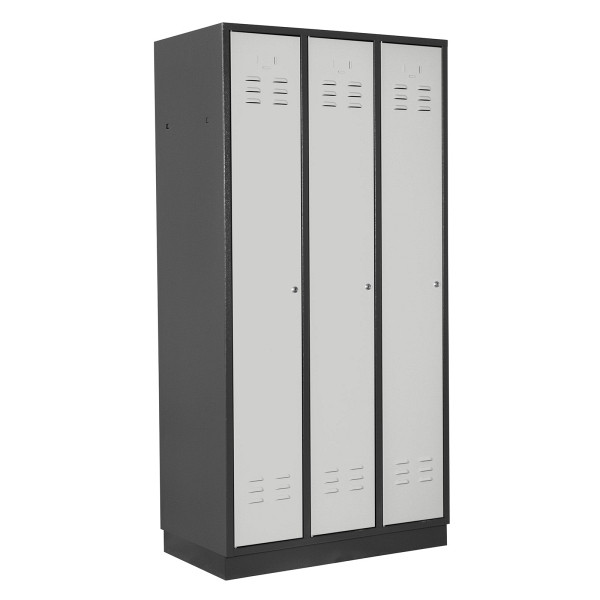 ADB Spind 3-türig, Farbe RAL 7016/7035, regular door, 41911