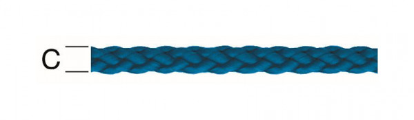 Vormann PP-Schnur rundgeflochtet 4mm blau, VE: 200 Meter, 008403040BL