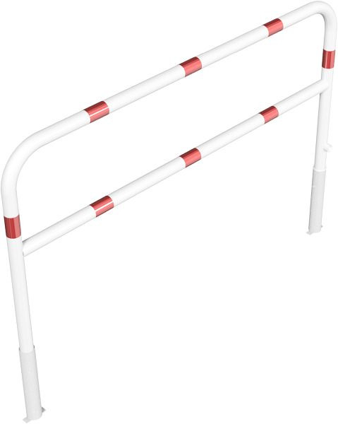 Schake Wegesperren herausnehmbar und drehbar mit Dreikantverschluss mit Knieholm, feuerverzinkt und weiß beschichtet, Gesamtbreite: 2000 mm, 465_34FB