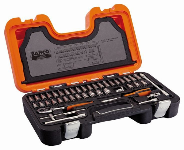 Bahco Steckschlüssel-Satz 1/4" 46-teilig, S460, 7314150111060