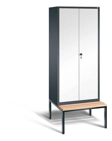 C+P Spind Evolo, 2 Abteile, H2090xB810xT815 mm, Anthrazit/MDF Weiß, 48052-22 S10341