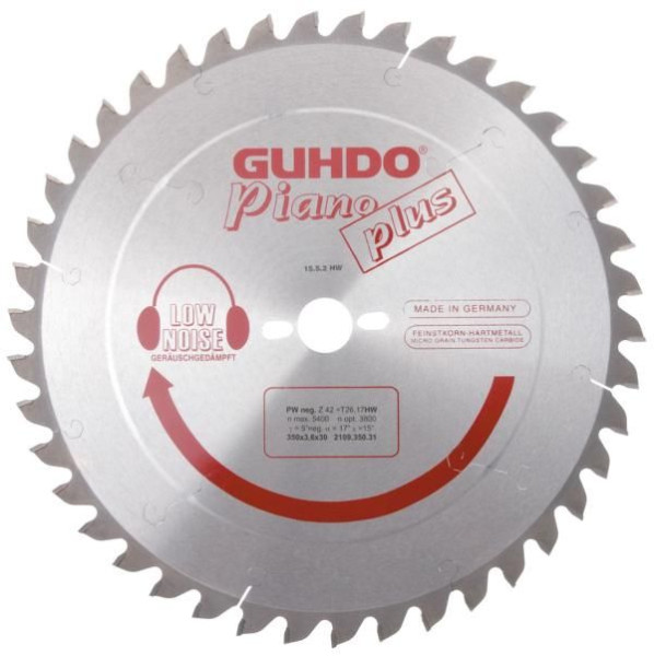 GUHDO HW-Säge 305x3,2/2,2x30 Z60W PW negativ, CNL* Piano Plus *, 2109.305.31