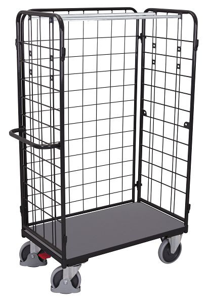 VARIOfit Paket-Dreiwandwagen hoch, Ladefläche: 1.000 x 600 mm, RAL 7016 anthrazitgrau, sw-600.306/AG