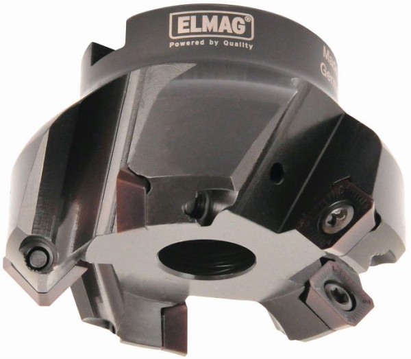 ELMAG Planfräser 45° Ø: 80mm, 6-Schneiden, Aufnahme 27mm, ohne Wendeplatten (SEHT), 17253