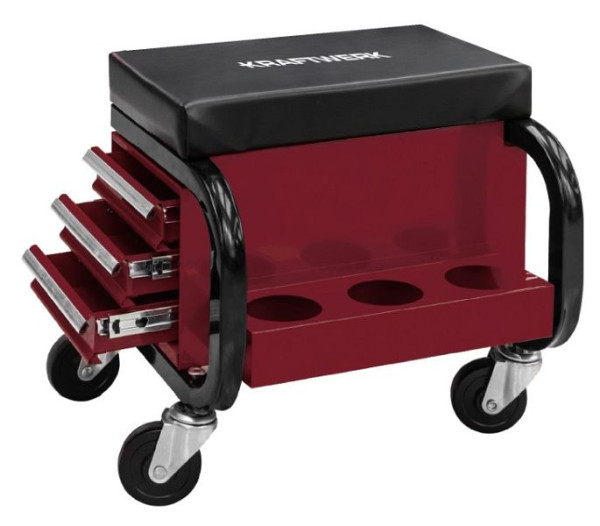 Kraftwerk Werkstatt - Rollsitz mit 3 Schubladen & Spraydosen Ablage, 509.000.003