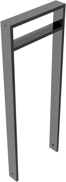 Schake Anlehnbügel aus Stahlrohr Rechteckrohr,80 x 20 mm, mit Querholm (kleiner Abstand), Gesamtbreite: 450 mm, feuerverzinkt, 459_145B