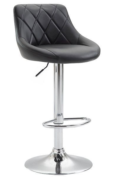 CLP Barhocker Lazio Kunstleder chrom, schwarz, 102287601