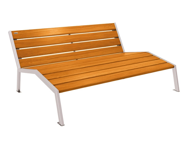 Procity Liegestuhl Silaos 1800 mm, Ohne Armlehne, Holz & Stahl, helle Eiche/RAL 7044, 209660.7044.CHEC