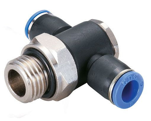 timmer B-TVTEd-8-3/8-KU, T-Verteiler-Einschraubverschraubung zylindrisch, Schlauch-Ø: 8 mm, Gewinde: 3/8", VE: 5 Stück, 03181630