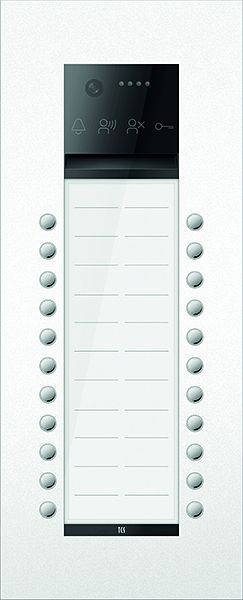 TCS Türkontrollsystem PES PRO Video Außenstation 22T 2 Spalten UP RAL9010 reinweiß, AVU600222-0019