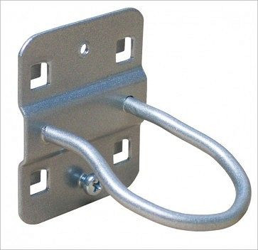 ADB Lochwand-Maschinenhalter, passend für Eurolochung (10x10 mm / 38x38 mm), Ø: 5 mm, Farbe: alu, RAL 9006, 40mm, 23150